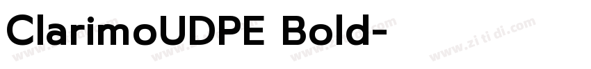 ClarimoUDPE Bold字体转换
